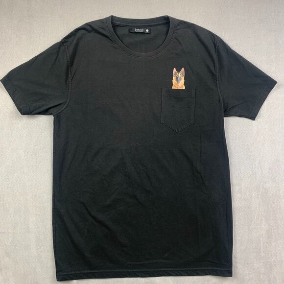 Teemo Tops - Teemo RipnDip Style Dog Womens Shirt Large Black Pocket Middle Finger Flip Off